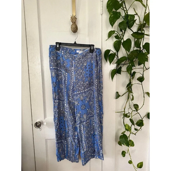 Loft Women’s size large blue and white pants - Picture 1 of 8